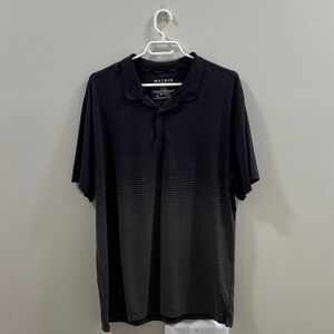 Matix Men's Black and Gray Polo Shirt